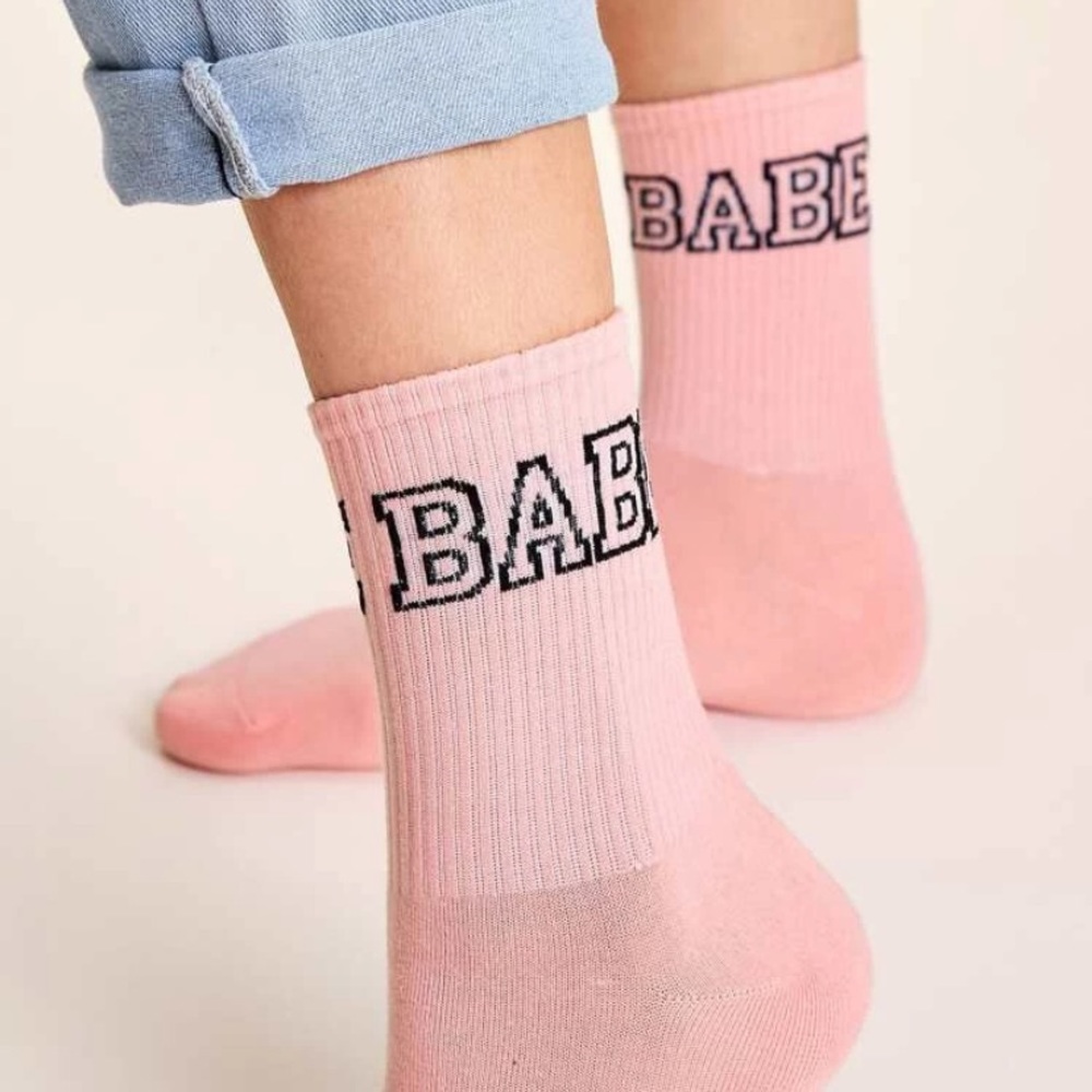 Novelty socks with BABE